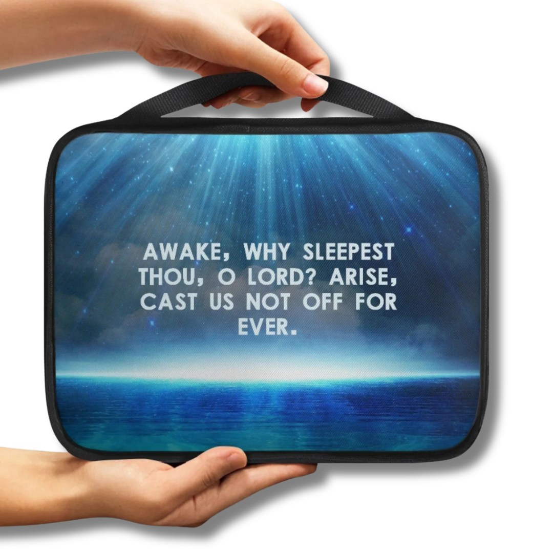 Arise O Lord Heavenly Waters Scenic Scripture Bible Carry Bag with scenic artwork