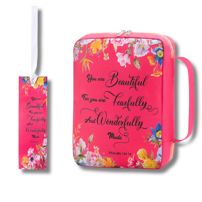 Pink Blush Rose Grace in Bloom Bible carry bag