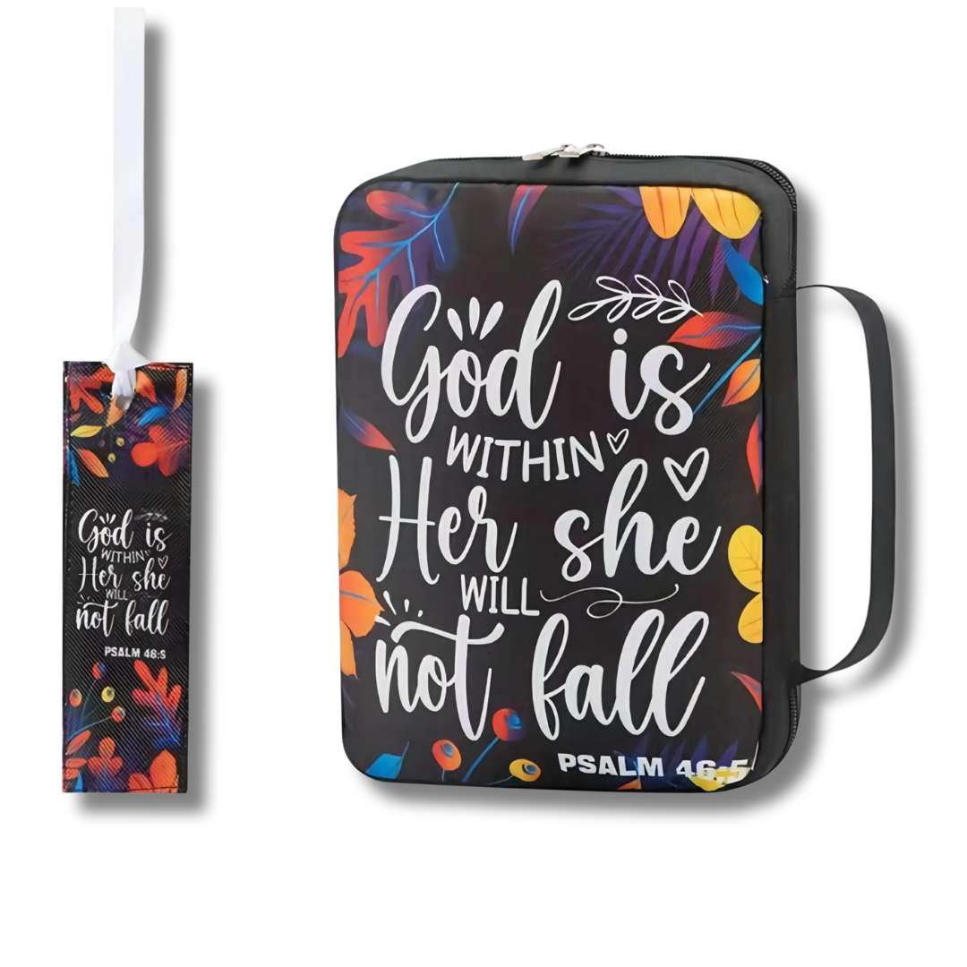 She Will Not Fail Midnight Bloom Bible carry bag