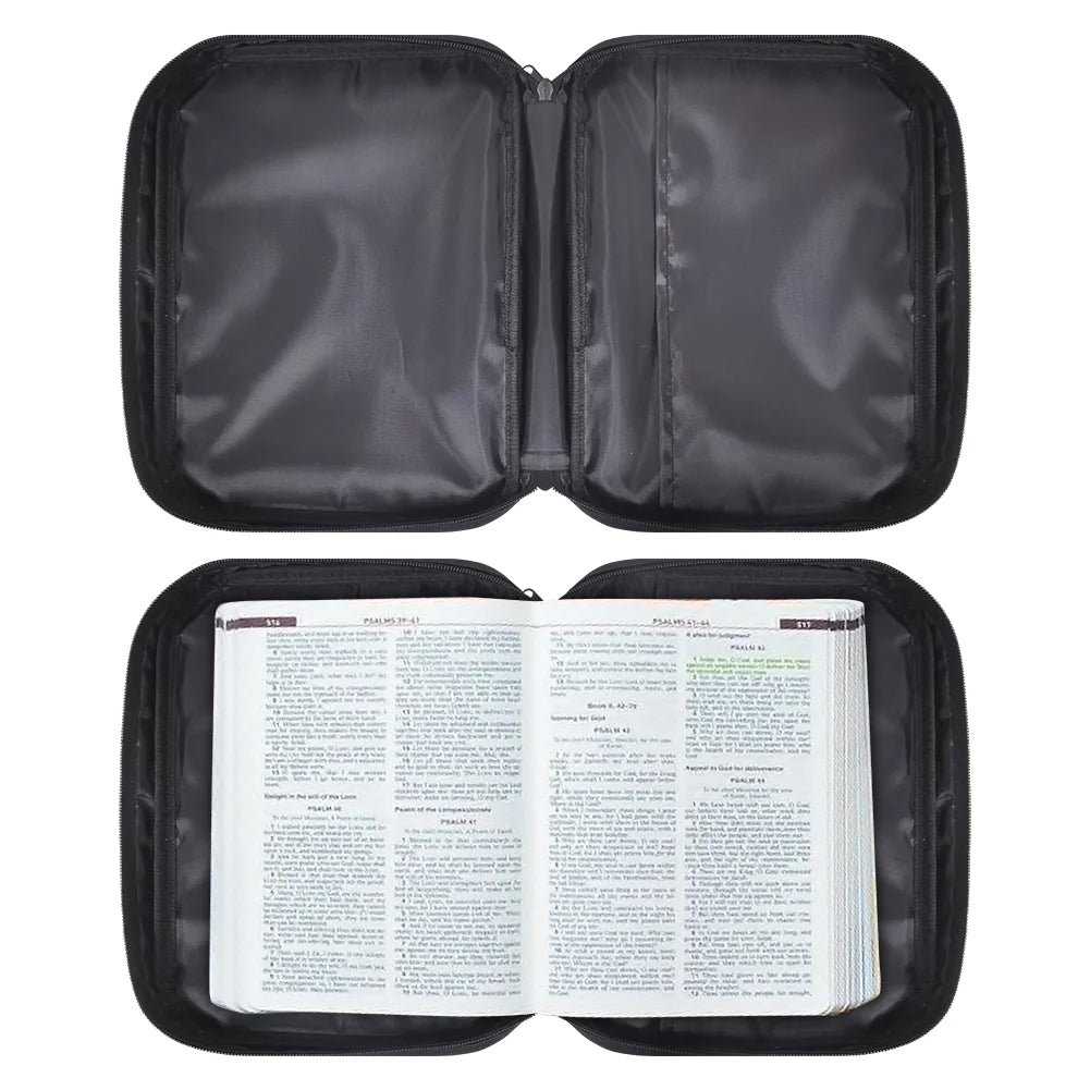 Carried by Faith – Personalized Cross Print Bible Carry Bag